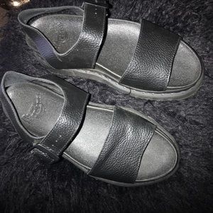 Dr. Martens black grunge strap sandal